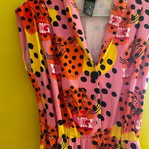 Nooworks Pink and Orange Leopard Print Magicsuit